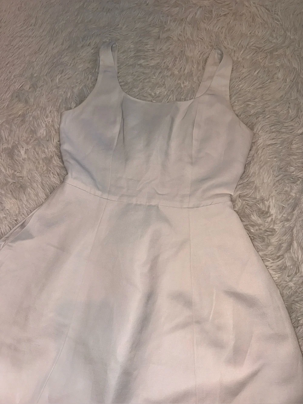 NEW Favorite Daughter The MORGAN ivory linen blend mini dress sz 4 - Picture 7 of 11